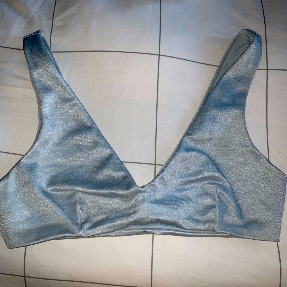Light blue bikini top